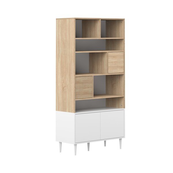 Bijeli regal u dekoru hrasta 90x180 cm Horizon - TemaHome -image-2