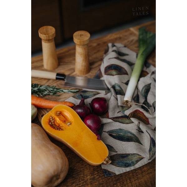 Lanena kuhinjska krpa 65x65 cm Golden Fall – Linen Tales-image-2