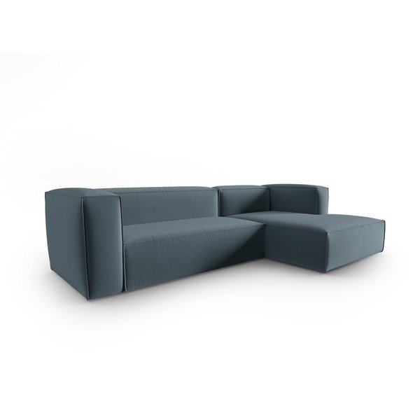 Plava baršunasta kutna garnitura Mackay – Cosmopolitan Design-image-2