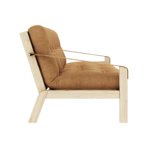 Senf žuta sklopiva sofa od samta 204 cm Poetry – Karup Design-image-1