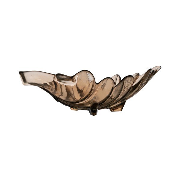 Stakleni ukrasni pladanj 19,5x35 cm Leaf – Ixia-image-2