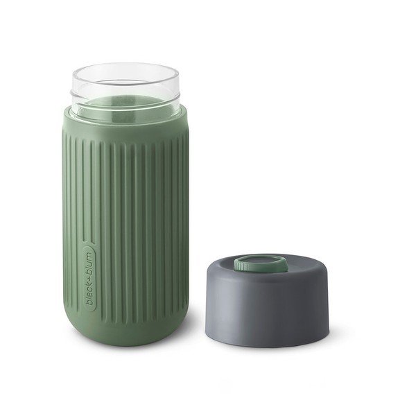 Zelena staklena putna šalica 340 ml – Black + Blum-image-2