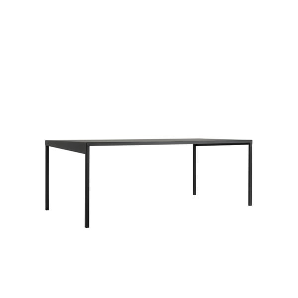 Crni metalni blagovaonski stol Custom Form Obroos, 160 x 80 cm