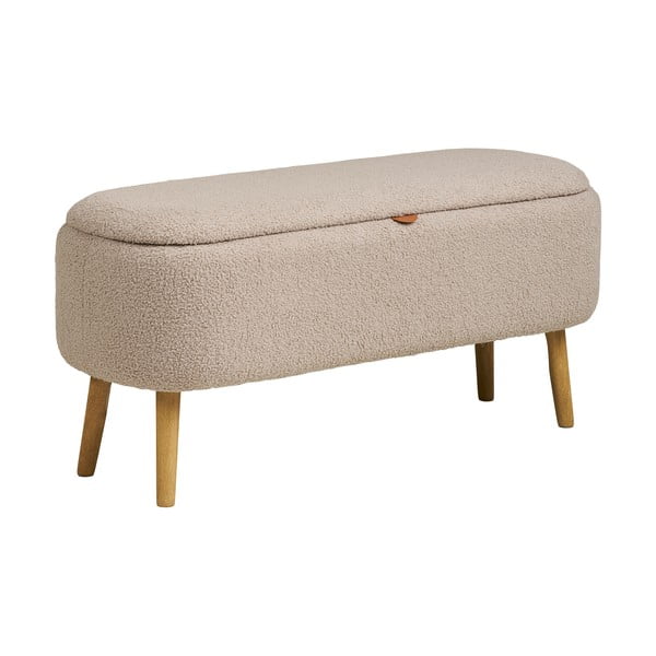 Bež klupa od bouclé tkanine Harlow – House Nordic-image-3