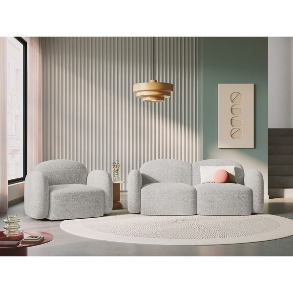 Svijetlo siva fotelja Blair – Micadoni Home-image-1