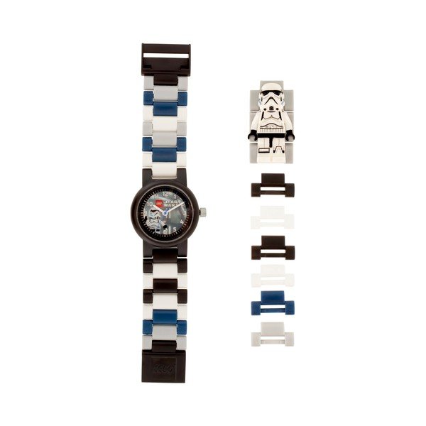 Crno-bijeli dječji sat s figuricom LEGO® Star Wars Stormtrooper-image-1