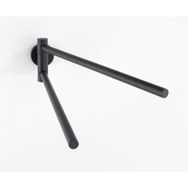 Mat crni zidni držač za ručnike od nehrđajućeg čelika Bosio – Wenko-image-3