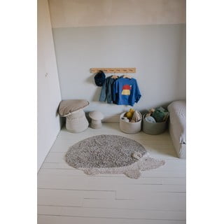 Sivi periv/ručno rađen pamučan dječji tepih 90x130 cm Hedgehog – Lorena Canals