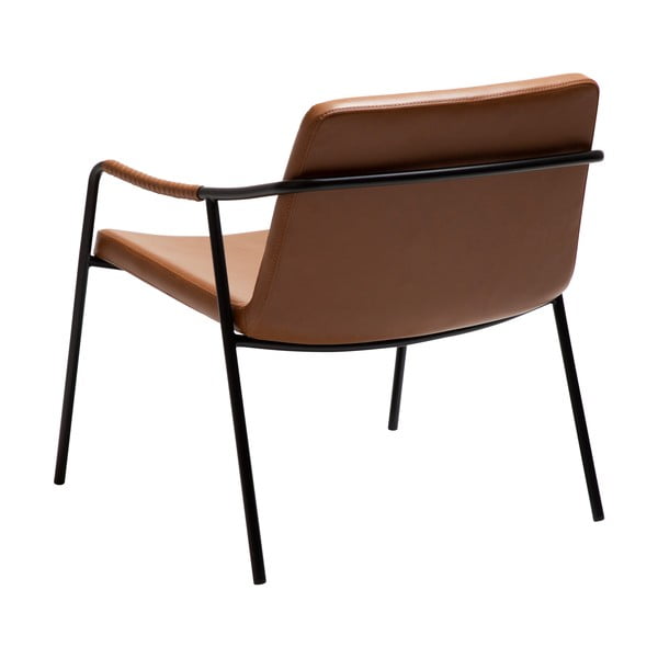 Smeđa fotelja od imitacije kože Boto – DAN-FORM Denmark-image-4