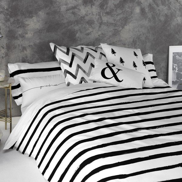Set od dvije pamučne jastučnice Blanc Stripes 50 x 75 cm-image-1