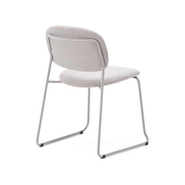 Bež metalna složiva blagovaonska stolica Meli – Kave Home-image-4