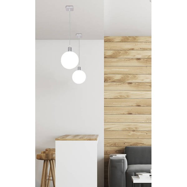 Visilica u srebrnoj boji sa staklenim sjenilom ø 15 cm Oden - Candellux Lighting-image-2