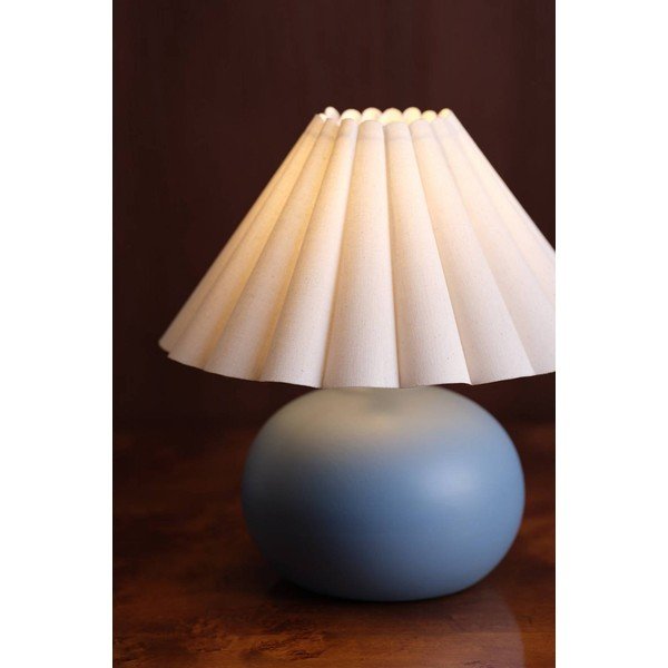 Bijela/plava stolna lampa keramička (visina 34 cm) Crasso – Jotex-image-1