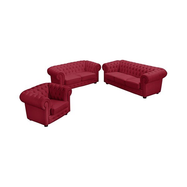 Crvena kožna fotelja Max Winzer Bridgeport-image-1