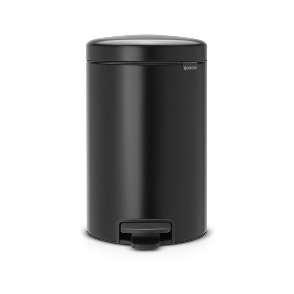 Mat crna željezna kanta za smeće s pedalom 12 l NewIcon – Brabantia