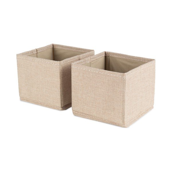 Bež tekstilne kutije za pohranu u setu  2 kom 14x12x12 cm Sandy – Compactor