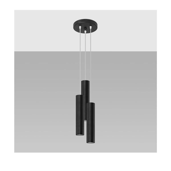 Crna viseća svjetiljka ø 6 cm Castro – Sollux-image-2