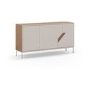 Krem/u prirodnoj boji komoda u dekoru hrasta 150x80x40 cm Lilou – Marckeric