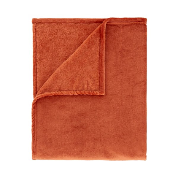 Narančasta deka od mikropliša 130x170 cm Raschel Velvet – Catherine Lansfield