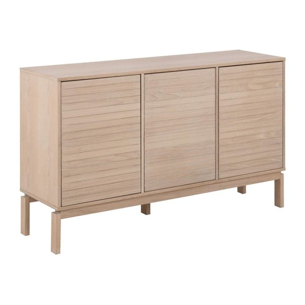 Niska komoda u dekoru hrasta u prirodnoj boji 135x80 cm Linley – Actona-image-2