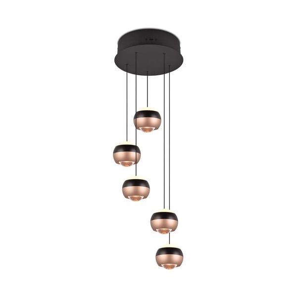 Crna/u bakrenoj boji LED viseća svjetiljka s metalnim sjenilom ø 30 cm Orbit – Trio Select