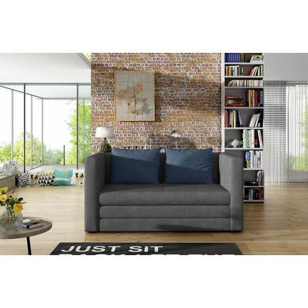 Plava/siva sklopiva sofa od šenila 132 cm Neva – ELTAP-image-1