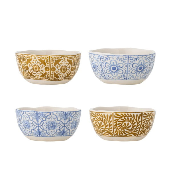 Plave/narančaste zdjelice u setu 4 kom od kamenine 200 ml Milton – Bloomingville