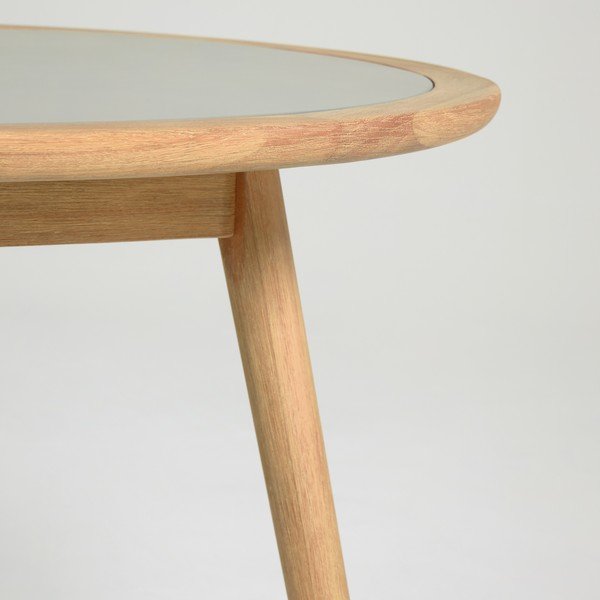 Vrtni stol od eukaliptusa s betonskom pločom Kave Home Glynis Nina, ⌀ 120 cm-image-1