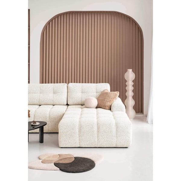 Krem sklopiva/s prostorom za odlaganje kutna garnitura (s desnim kutom) Lulu – Miuform-image-2