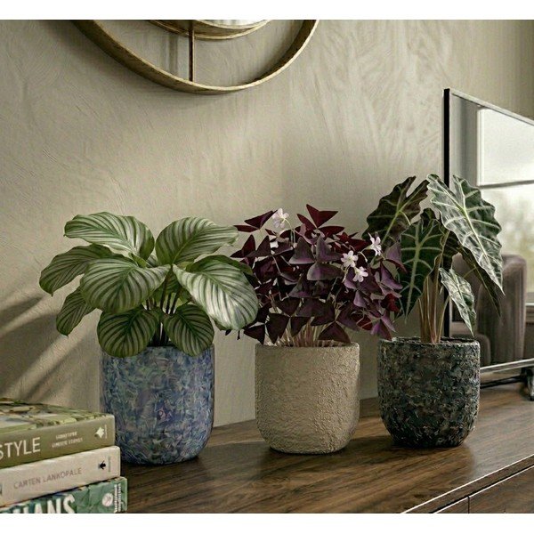 Keramička ručno rađena ukrasna tegla za cvijeće ø 18 cm Almada – Ego Dekor-image-1