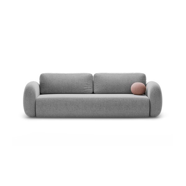 Svijetlo siva sklopiva/s prostorom za odlaganje sofa od šenila 262 cm Tonale – Cosmopolitan Design