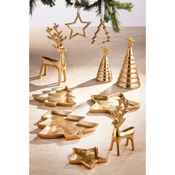 Metalni ukrasni pladanj 24x23 cm Noelle Christmas Tree – Ladelle-image-3