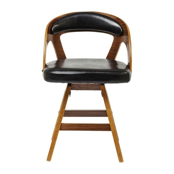 Crna blagovaonska stolica s bukovim nogama Kare Design Manhattan