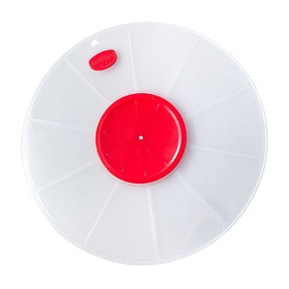 Crveno-bijeli poklopac s rupom za mikser Dr. Oetker, ø 30 cm