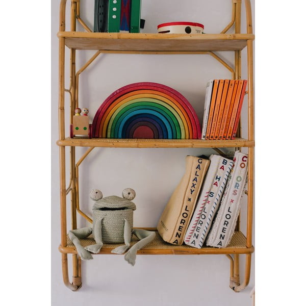 Zelena tekstilna dječja kutija za pohranu ø 15x15 cm Mini Fred the Frog – Lorena Canals-image-1