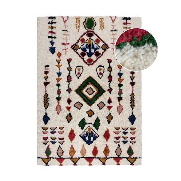 Krem ručno rađen vunen tepih 160x230 cm Moroccan Fes – Flair Rugs