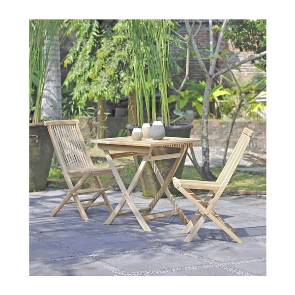 Vrtni stol od tikovine Garden Pleasure Java, 70 x 70 cm-image-2