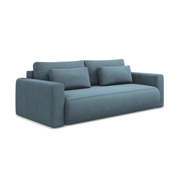 Svijetlo plava sklopiva/s prostorom za odlaganje sofa 238 cm Kapua – Makamii-image-1