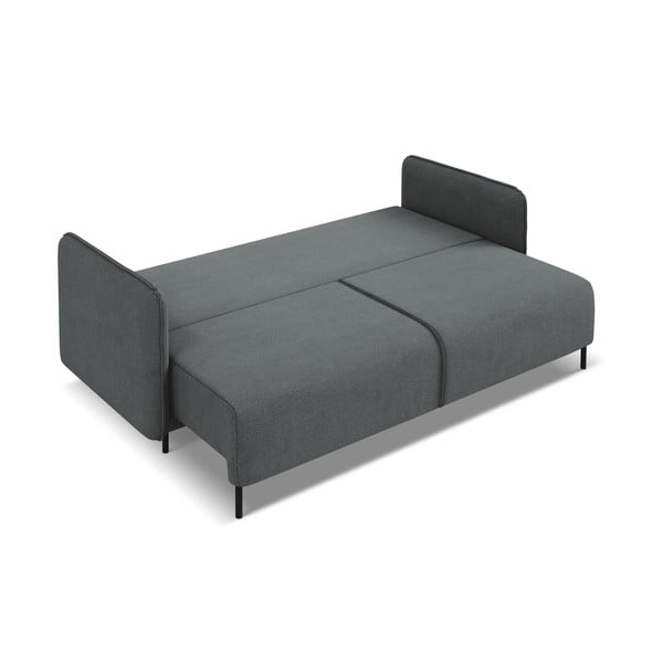 Tamno siva sklopiva/s prostorom za odlaganje sofa 226 cm Luana – Makamii-image-4