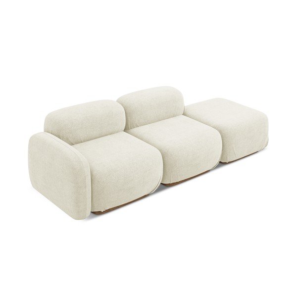 Krem ležaljka od bouclé tkanine (s desnim kutom) Ailani – Makamii-image-3