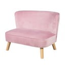 Svijetlo ružičasti baršunast dječji kauč 70 cm Lil Sofa – Roba