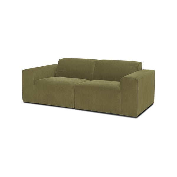 Kaki zelena baršunasta modularna sofa Scandic Sting-image-2