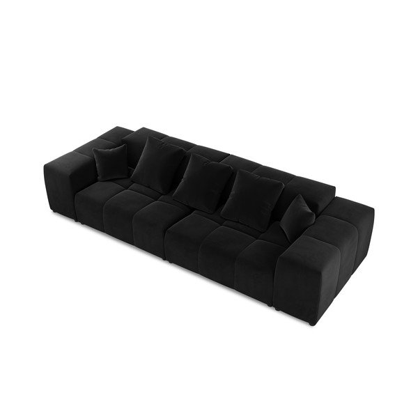 Crna baršunasta sofa 320 cm Rome Velvet - Cosmopolitan Design-image-4
