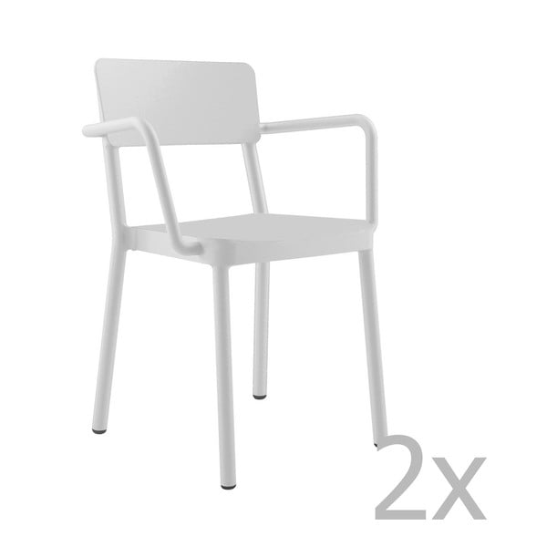 Set od 2 bijele vrtne stolice Resol Lisboa