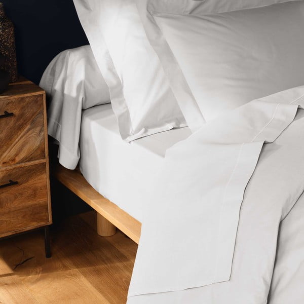 Bijela pamučna plahta 180x290 cm Lina – douceur d'intérieur-image-2