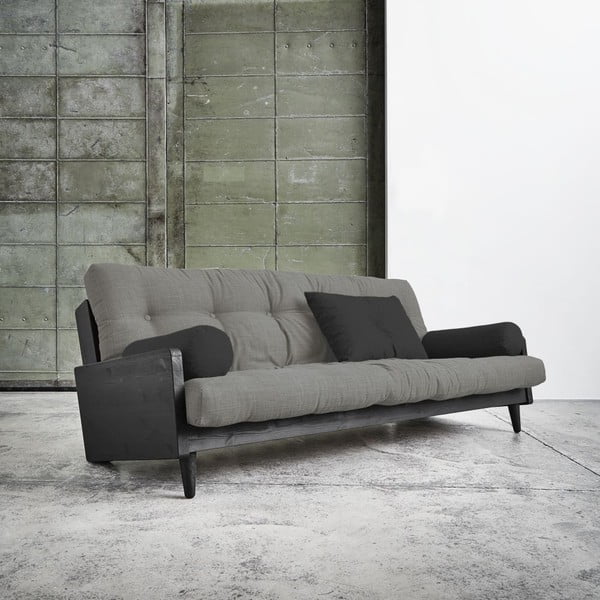 Sofa na razvlačenje Karup Indija crna / granit siva / tamno siva