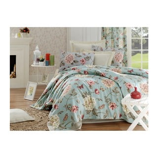 Set pamučnog prekrivača, posteljine i 2 jastučnice za bračni krevet Turro Rusto, 200 x 235 cm