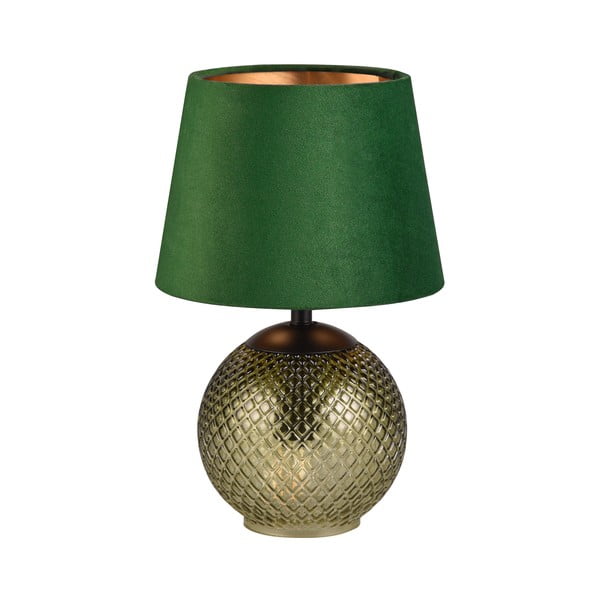 Zeleno-u brončanoj boji stolna lampa (visina 29 cm) Jonna – Trio