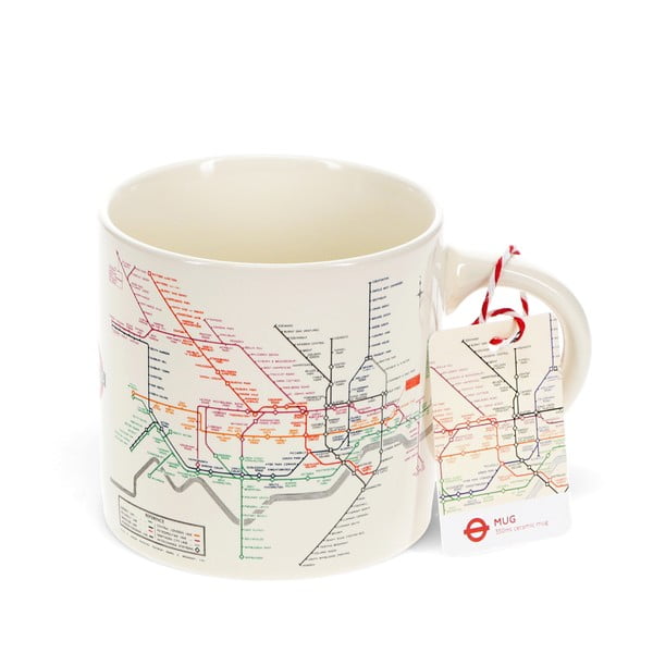 Bež keramička šalica 350 ml Heritage Tube Map – Rex London-image-2