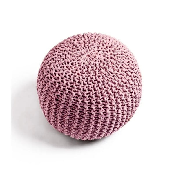 Ružičasti pleten tabure Jagger – Bonami Essentials-image-1